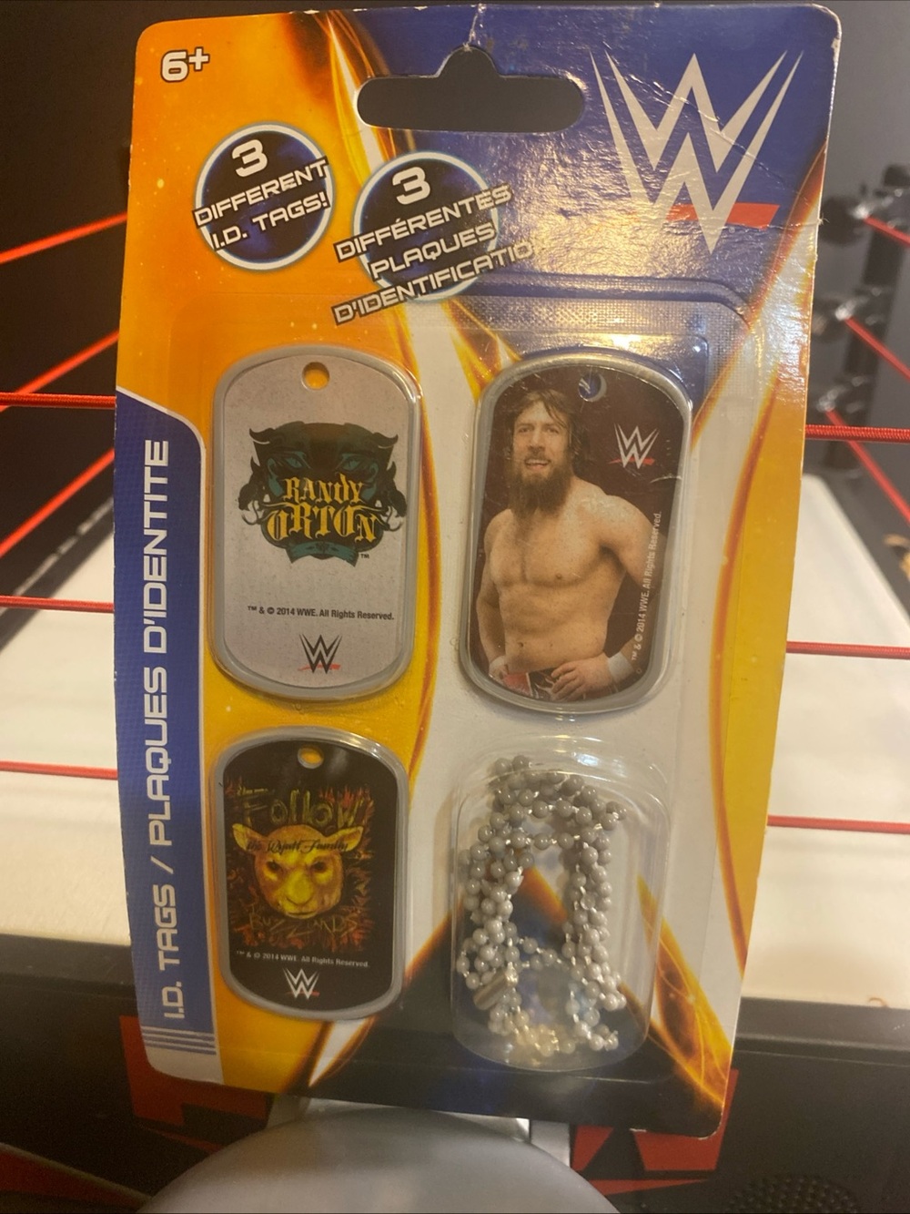 WWE Randy Orton Daniel Bryan Wyatt Family DOG TAGS ID SET WRESTLING CHAIN NEW
